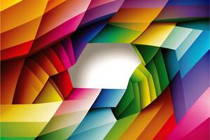 Abstract rainbow colored geometric background, with lots of copy space. Rainbow of colorful blocks abstract background. abstract geometric mosaic rainbow. photo