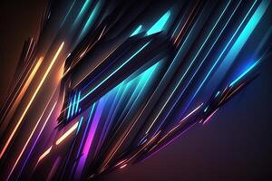 abstract futuristic colorful background with lights, . abstract futuristic neon background with glowing ascending lines. Fantastic background for gamer or slide show photo