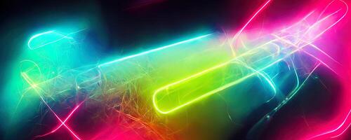 illustration of gaming background abstract, cyberpunk style of gamer  wallpaper, neon glow light of sci-fi. Glowing iridescent neon lights for  both light and dark backgrounds. Generative AI 23486370 Stock Photo at  Vecteezy