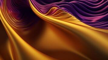 Exceptional Foundation with Wave Shinning Gold and Purple Point Silk Surface. Creative resource, photo