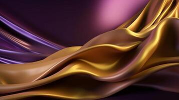 Speculative Foundation with Wave Shinning Gold and Purple Point Silk Surface. photo