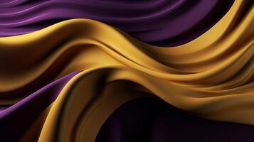 Speculative Establishment with Wave Shinning Gold and Purple Point Silk Surface. photo