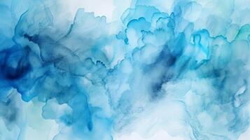 Curiously Watercolor shades cloudy and defocused Cloudy Blue Sky Foundation. Illustration, photo