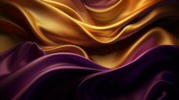 Uncommon Establishment with Wave Shinning Gold and Purple Point Silk Surface. Creative resource, photo