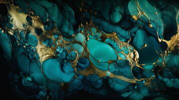 Theoretical Brilliant Blue Jade establishment. photo