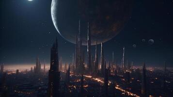 See of the space city of long term, the country of long drag. photo