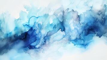 Curiously Watercolor shades cloudy and defocused Cloudy Blue Sky Foundation. Illustration, photo