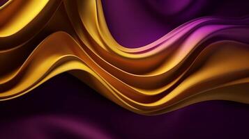 Theoretical Foundation with Wave Shinning Gold and Purple Angle Silk Texture. photo