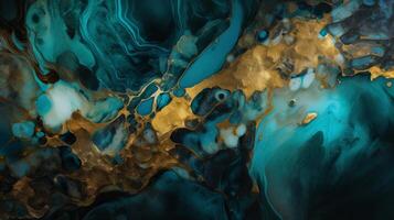 Theoretical Brilliant Blue Jade establishment. photo