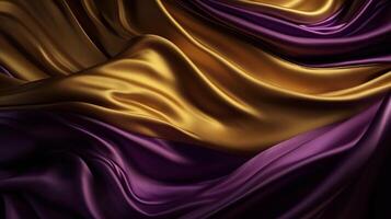 Uncommon Foundation with Wave Shinning Gold and Purple Point Silk Surface. Creative resource, photo