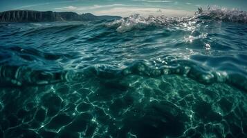 particularmente punto por punto foto mar agua. creativo recurso, ai generado