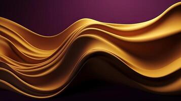 Speculative Foundation with Wave Shinning Gold and Purple Point Silk Surface. photo