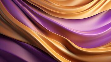 Hypothetical Foundation with Wave Shinning Gold and Purple Point Silk Surface. photo