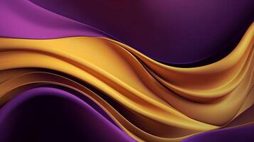 Theoretical Establishment with Wave Shinning Gold and Purple Point Silk Surface. photo