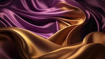 Remarkable Establishment with Wave Shinning Gold and Purple Point Silk Surface. Creative resource, photo