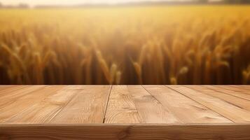 Cleanse wooden table a number of of time as of late brilliant ears of wheat establishment. Creative resource, photo