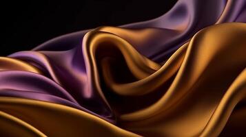 Extraordinary Foundation with Wave Shinning Gold and Purple Point Silk Surface. Creative resource, photo