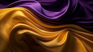 Exceptional Foundation with Wave Shinning Gold and Purple Point Silk Surface. Creative resource, photo