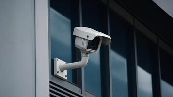 Security camera on advanced building. Able understanding cameras. Creative resource, photo