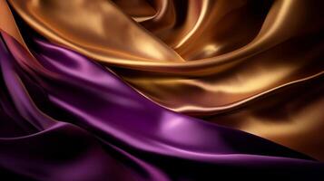 Uncommon Establishment with Wave Shinning Gold and Purple Point Silk Surface. Creative resource, photo