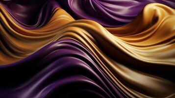 Exceptional Foundation with Wave Shinning Gold and Purple Point Silk Surface. Creative resource, photo