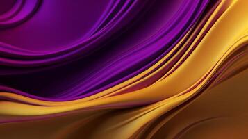 Theoretical Establishment with Wave Shinning Gold and Purple Point Silk Surface. photo