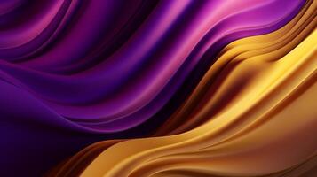 Hypothetical Establishment with Wave Shinning Gold and Purple Point Silk Surface. photo