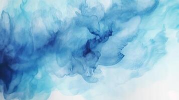 Curiously Watercolor shades cloudy and defocused Cloudy Blue Sky Foundation. Illustration, photo