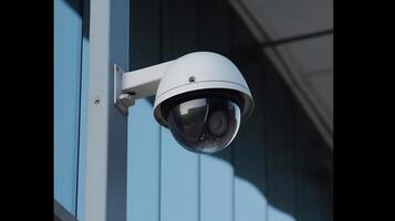 Security camera on advanced building. Able understanding cameras. Creative resource, photo