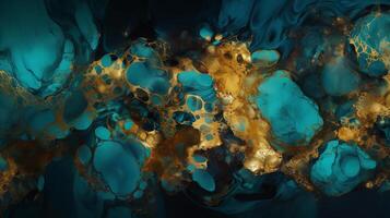 Theoretical Brilliant Blue Jade establishment. photo
