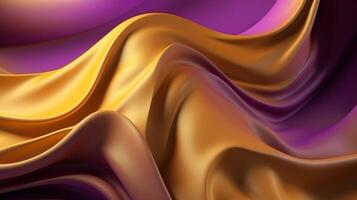 Speculative Foundation with Wave Shinning Gold and Purple Point Silk Surface. photo