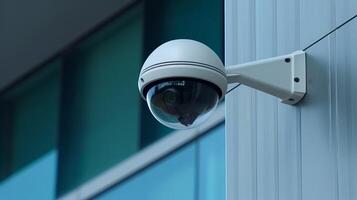 Security camera on advanced building. Able understanding cameras. Creative resource, photo