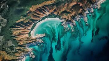 Flunky picture of a coast in Spain. Creative resource, photo