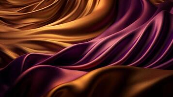 Exceptional Foundation with Wave Shinning Gold and Purple Point Silk Surface. Creative resource, photo