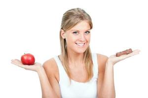 Woman with an apple photo