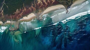Flunky picture of a coast in Spain. Creative resource, photo