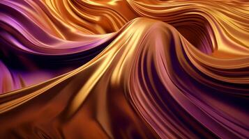 Unprecedented Foundation with Wave Shinning Gold and Purple Point Silk Surface. Creative resource, photo