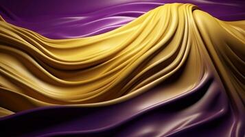 Hypothetical Foundation with Wave Shinning Gold and Purple Point Silk Surface. photo