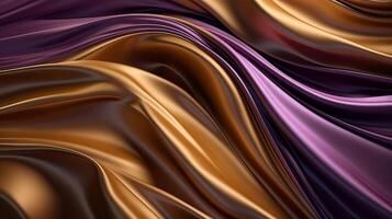 Exceptional Foundation with Wave Shinning Gold and Purple Point Silk Surface. Creative resource, photo