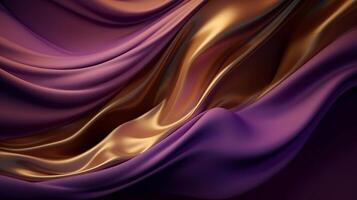 Theoretical Establishment with Wave Shinning Gold and Purple Point Silk Surface. photo