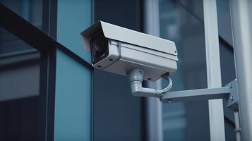 Security camera on advanced building. Able understanding cameras. Creative resource, photo