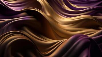 Uncommon Establishment with Wave Shinning Gold and Purple Point Silk Surface. Creative resource, photo