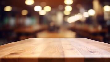 Cleanse wooden table beat with cloud burger joint establishment. Creative resource, photo