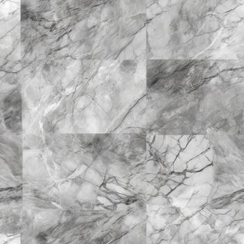 Seamless pattern texture of gray marble tiles. AI Generation photo