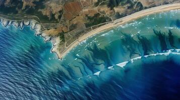 Flunky picture of a coast in Spain. Creative resource, photo
