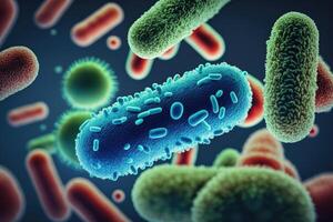 bacterias médico antecedentes. generativo ai foto