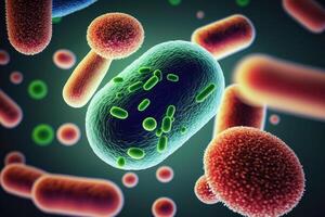 bacterias médico antecedentes. generativo ai foto