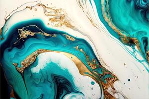 Marble ink abstract art from exquisite original painting for abstract background, colorful. Painting was painted on high quality paper texture to create smooth background photo