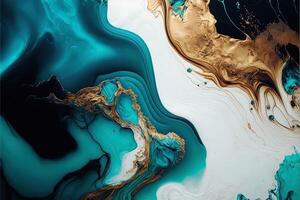 Marble ink abstract art from exquisite original painting for abstract background, colorful. Painting was painted on high quality paper texture to create smooth background photo