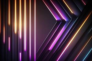 abstract futuristic colorful background with lights, . abstract futuristic neon background with glowing ascending lines. Fantastic background for gamer or slide show photo